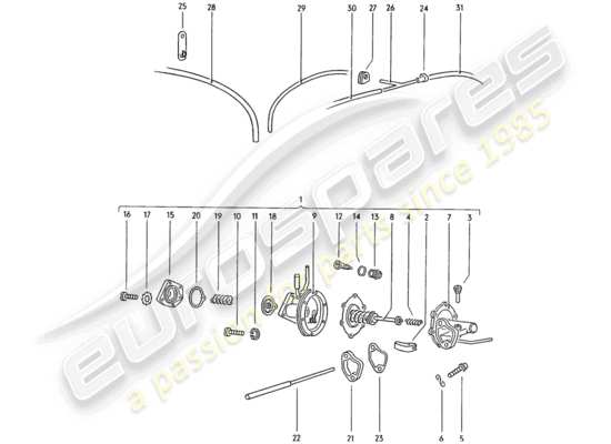 a part diagram from the Porsche 914 (1973) parts catalogue