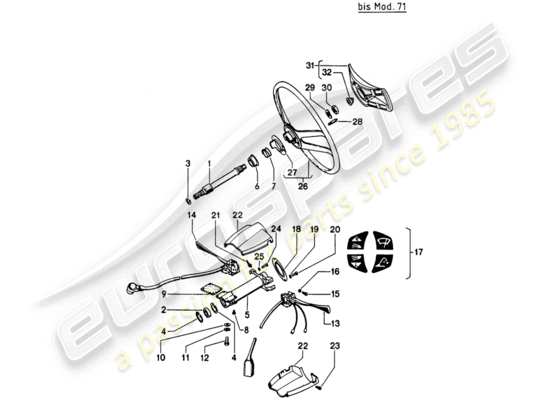 a part diagram from the Porsche 914 parts catalogue