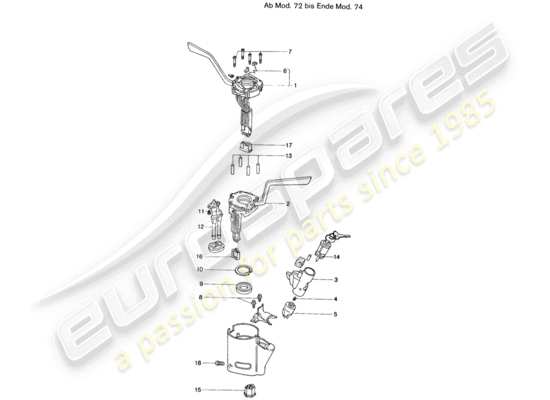 a part diagram from the Porsche 914 parts catalogue