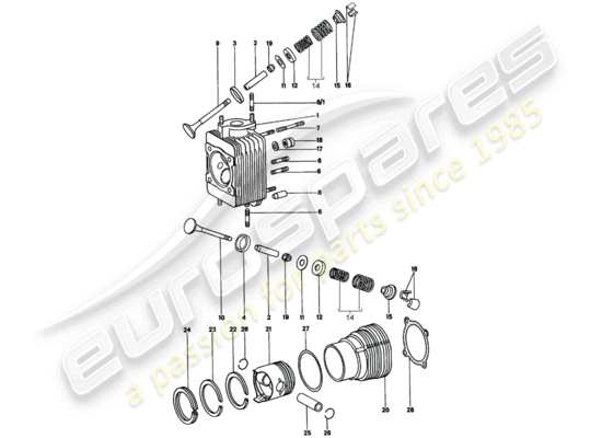 a part diagram from the Porsche 914 parts catalogue