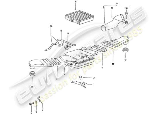 a part diagram from the Porsche 914 parts catalogue