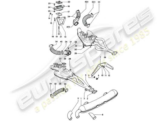 a part diagram from the Porsche 914 parts catalogue