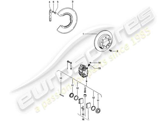 a part diagram from the Porsche 914 parts catalogue