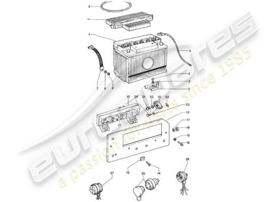 a part diagram from the Porsche 914 parts catalogue