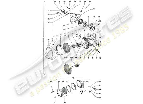 a part diagram from the Porsche 914 (1974) parts catalogue