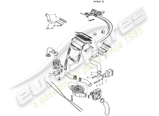 a part diagram from the Porsche 914 parts catalogue