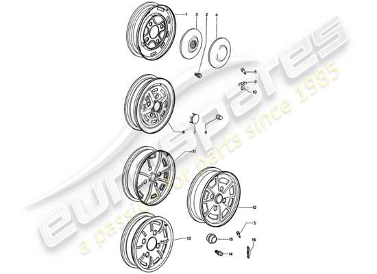 a part diagram from the Porsche 914 parts catalogue