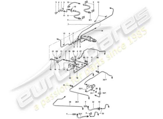 a part diagram from the Porsche 914 (1976) parts catalogue