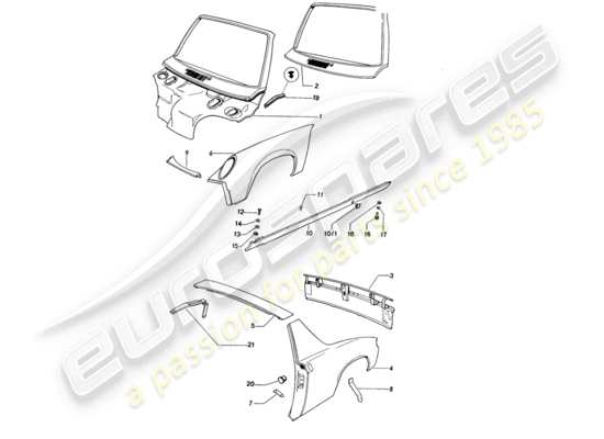 a part diagram from the Porsche 914 parts catalogue