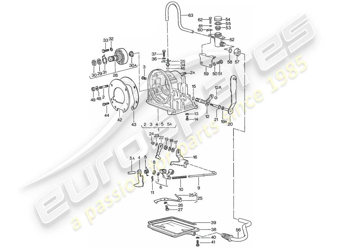 Porsche 924 (1976) TRANSMISSION CASE - AUTOMATIC TRANSMISSION Part Diagram