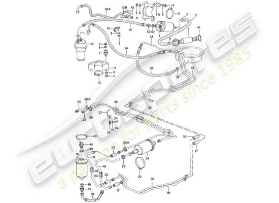 a part diagram from the Porsche 924 parts catalogue