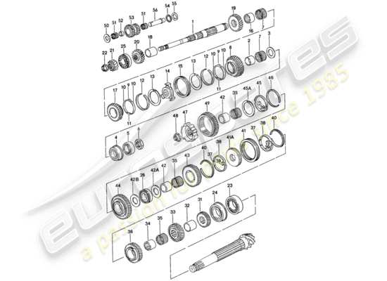 a part diagram from the Porsche 924 parts catalogue