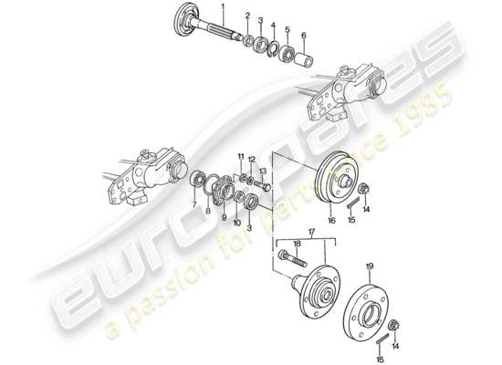 a part diagram from the Porsche 924 (1976) parts catalogue