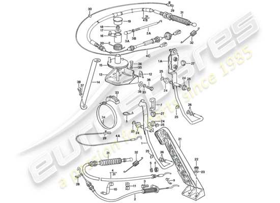 a part diagram from the Porsche 924 parts catalogue