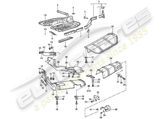 a part diagram from the Porsche 924 parts catalogue