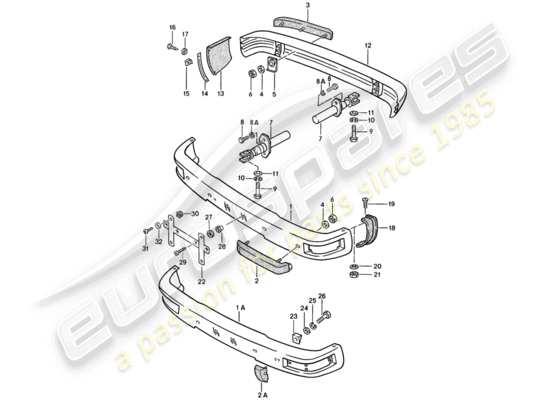 a part diagram from the Porsche 924 parts catalogue