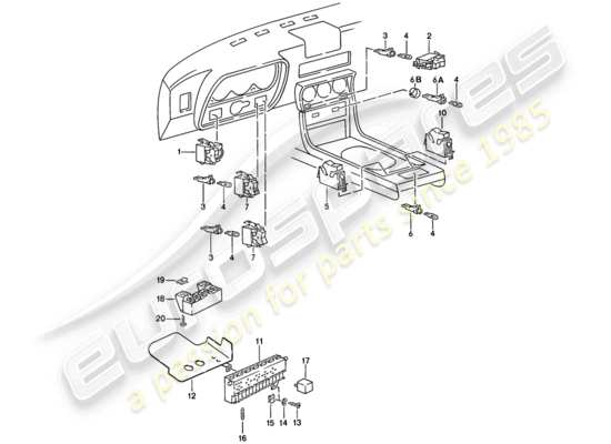 a part diagram from the Porsche 924 parts catalogue