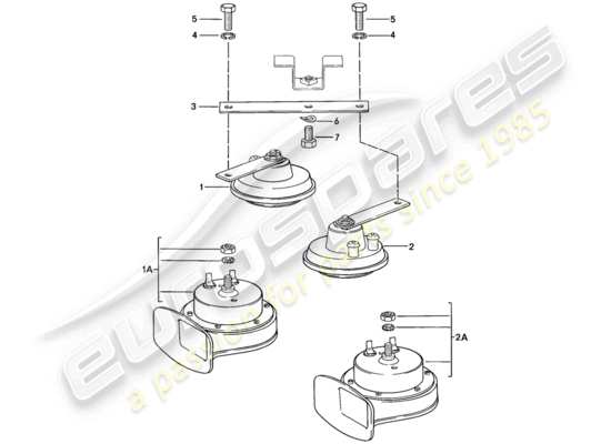 a part diagram from the Porsche 924 (1976) parts catalogue