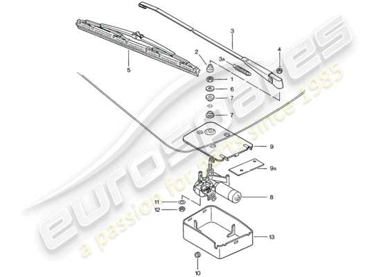 a part diagram from the Porsche 924 (1976) parts catalogue