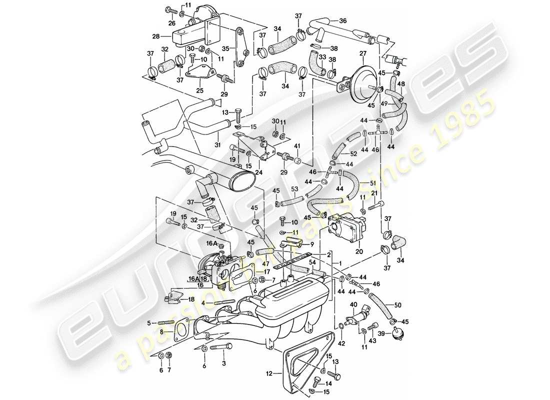 Porsche 924 (1977) K-JETRONIC Part Diagram