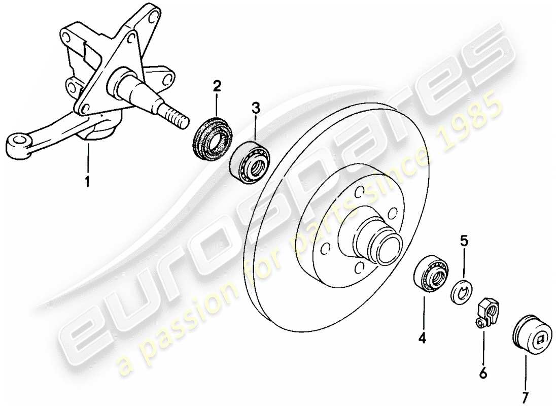 Porsche 924 (1977) STEERING KNUCKLE - LUBRICANTS Part Diagram