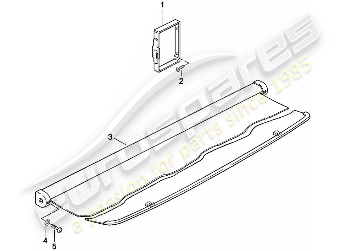 Porsche 924 (1977) LUGGAGE COMPARTMENT COVER Part Diagram