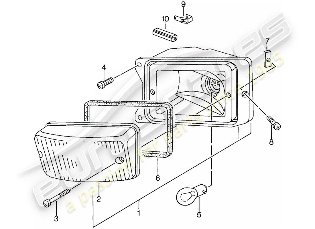 Porsche 924 (1977) turn signal Part Diagram