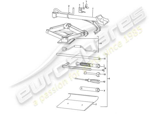 a part diagram from the Porsche 924 parts catalogue