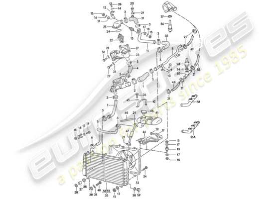 a part diagram from the Porsche 924 parts catalogue