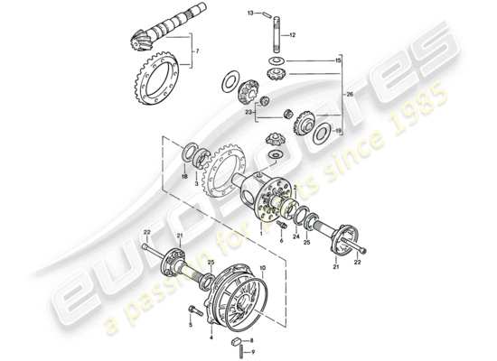 a part diagram from the Porsche 924 parts catalogue