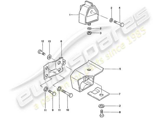 a part diagram from the Porsche 924 parts catalogue