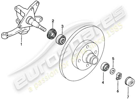 a part diagram from the Porsche 924 parts catalogue