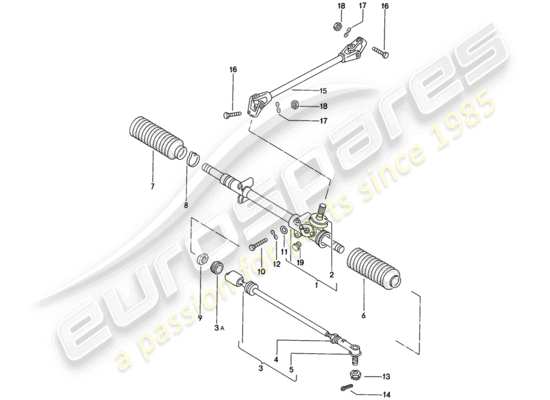 a part diagram from the Porsche 924 (1977) parts catalogue