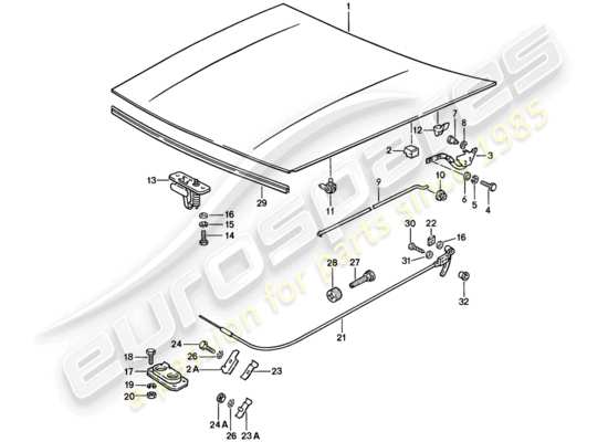 a part diagram from the Porsche 924 parts catalogue