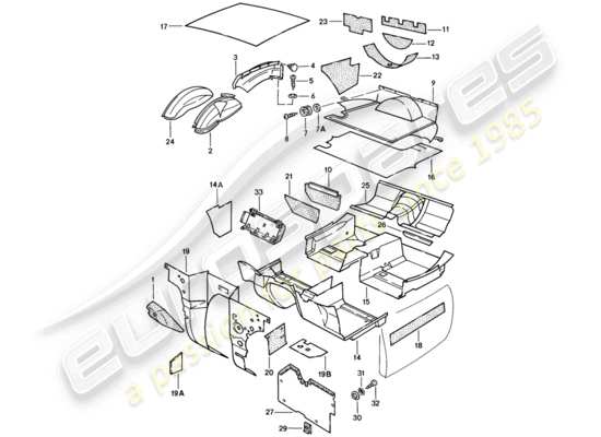 a part diagram from the Porsche 924 parts catalogue