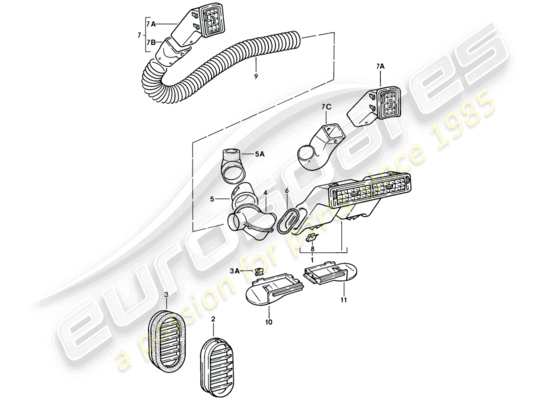 a part diagram from the Porsche 924 parts catalogue