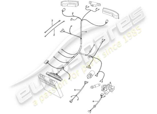 a part diagram from the Porsche 924 (1977) parts catalogue