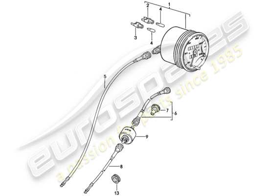 a part diagram from the Porsche 924 parts catalogue