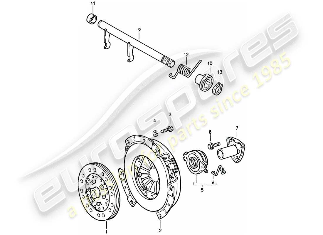 Porsche 924 (1978) clutch Part Diagram