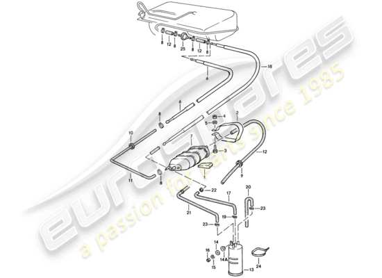 a part diagram from the Porsche 924 parts catalogue