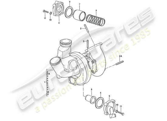 a part diagram from the Porsche 924 parts catalogue