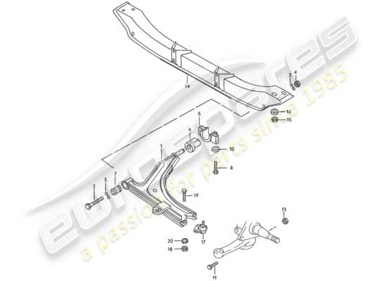 a part diagram from the Porsche 924 (1978) parts catalogue