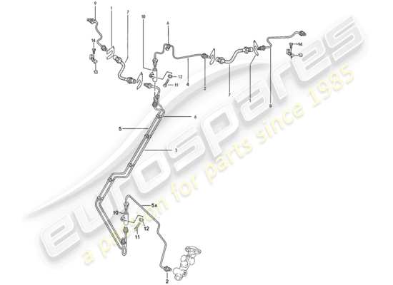 a part diagram from the Porsche 924 parts catalogue