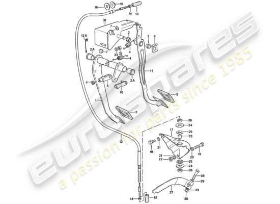 a part diagram from the Porsche 924 parts catalogue