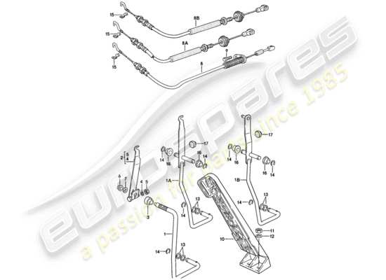 a part diagram from the Porsche 924 (1978) parts catalogue