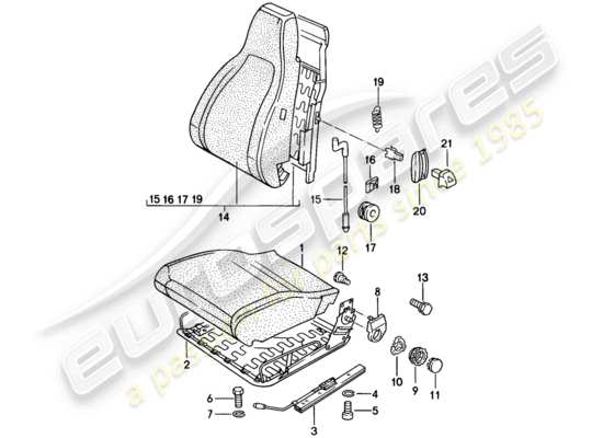 a part diagram from the Porsche 924 parts catalogue