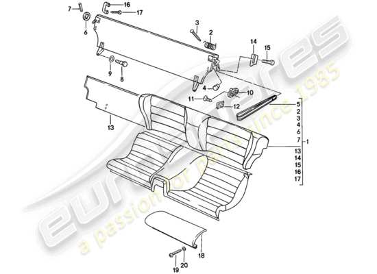 a part diagram from the Porsche 924 parts catalogue