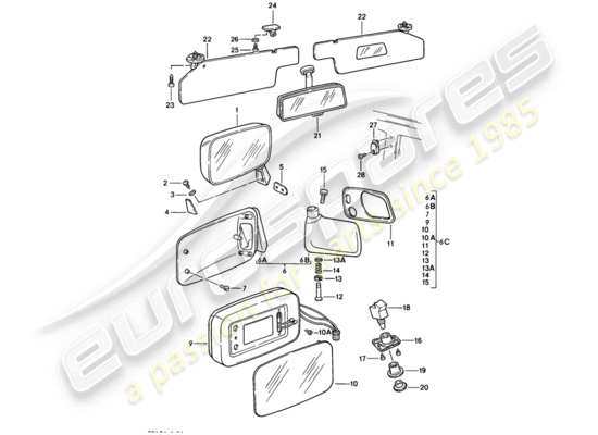 a part diagram from the Porsche 924 parts catalogue