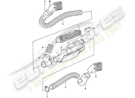 a part diagram from the Porsche 924 (1978) parts catalogue