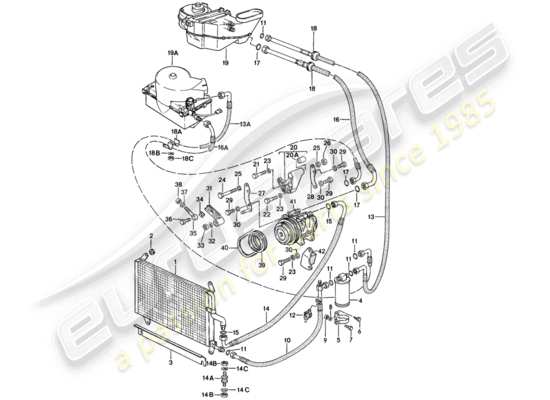 a part diagram from the Porsche 924 (1978) parts catalogue